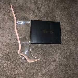 Fashion nova transparent thigh high boots